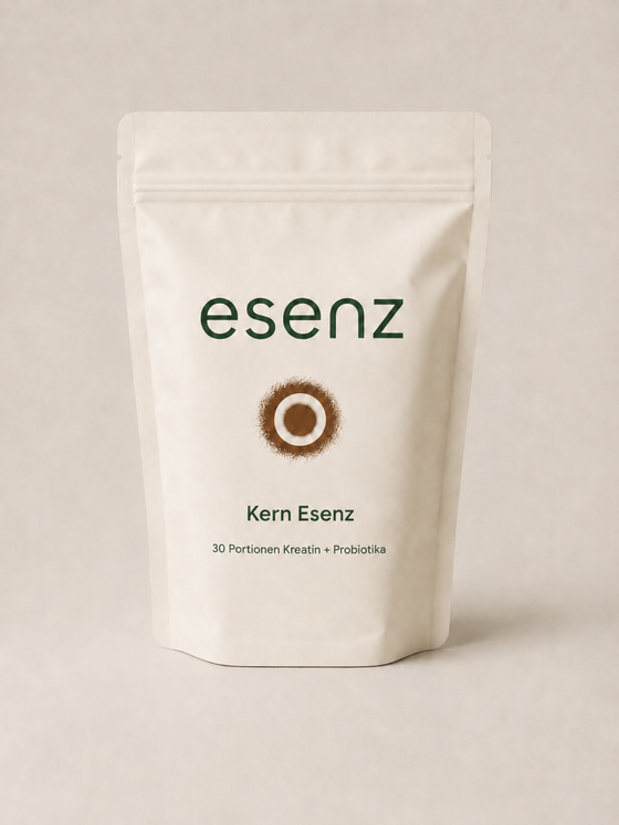 Kern Esenz Beutel auf hellem Hintergrund